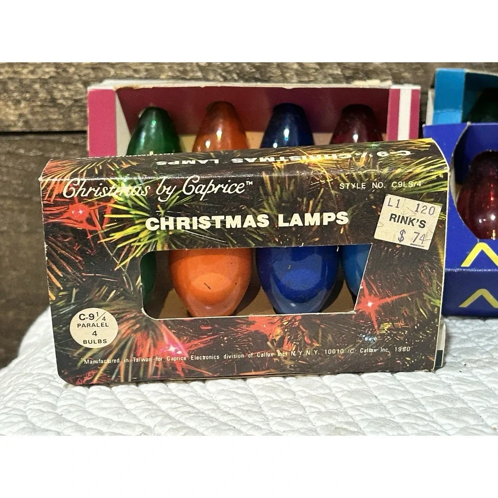 Vintage Christmas Lights Bulbs Lot NEW NOS Indoor Twinkle 120V Untested